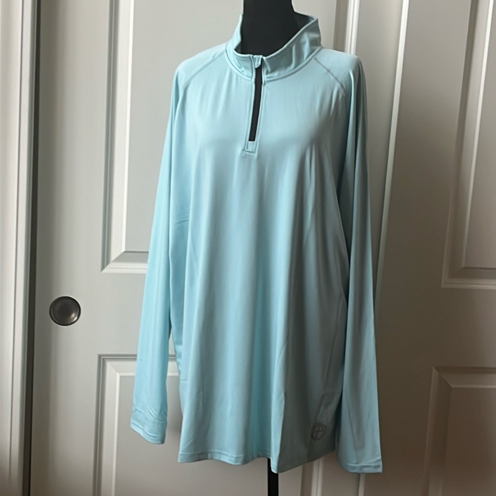 XXXL Light Turquoise Men’s Quarter Zip Pullover - NWT Born Primitive